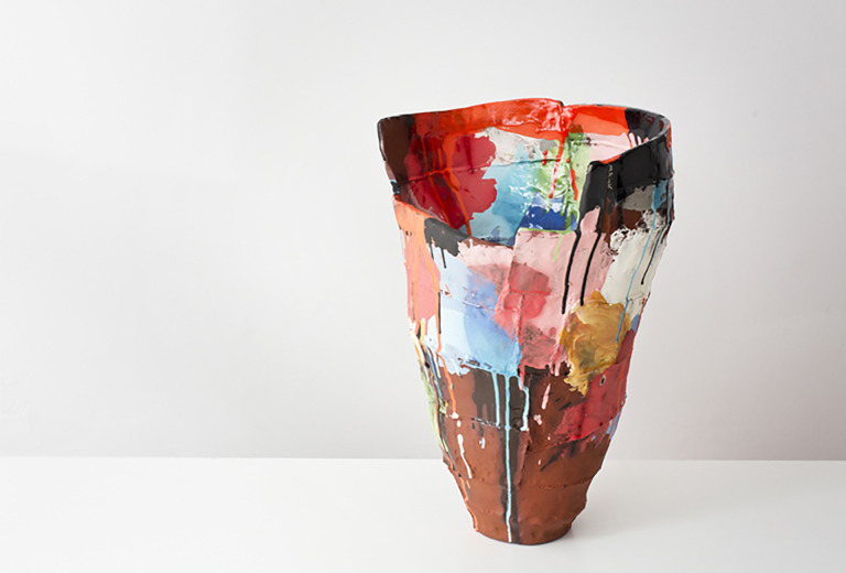 Vase <em>Panurus biarmicus (Hallstattpiece)</em> von Elke Sada. H 47 cm. Photo Anthony Girardi.