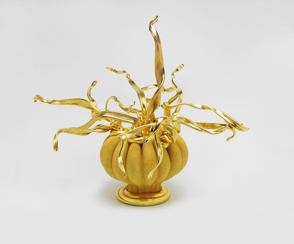 Barbara Nanning, Objekt
<i>Royal Pumpkin</i>. Weißes, trübes Glas, mundgeblasen, geformt, 62 × 50 × 60 cm. Photo Tom Haartsen.