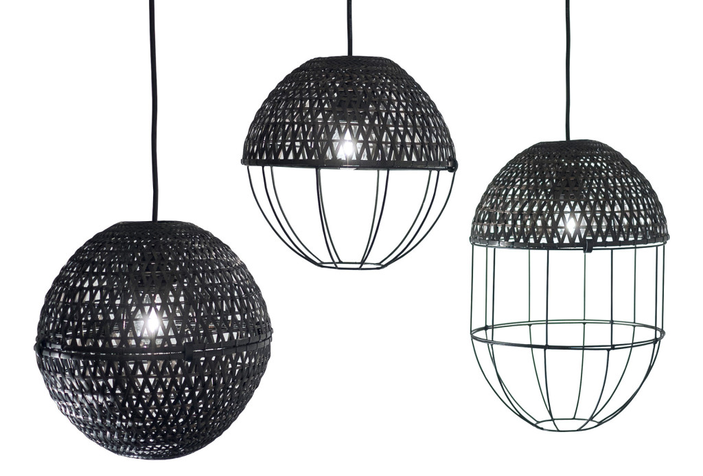 Studio Ljung & Ljung, Lampenschirme <em>Pop</em>. Metall und Bambus.