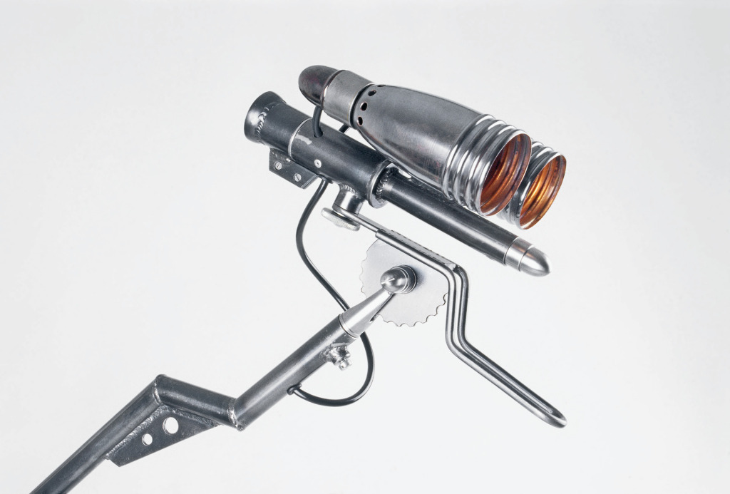 <em>Agent</em> floor lamp. Copper, steel. Detail