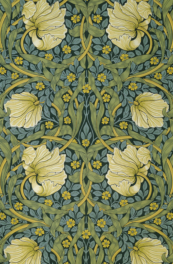 William Morris, Tapete <em>Pimpernel</em>, 1876. Handbedrucktes Papier. Museum für Gestaltung Zürich, Kunstgewerbesammlung. Foto Museum für Gestaltung Zürich, FX.Jaggy © ZHdK.