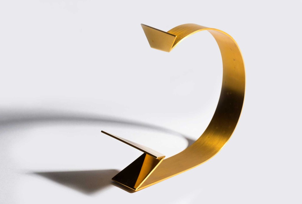 Manfred Nisslmüller, necklace, 1970ies. Gold-plated brass. Photo MAK/Nathan Murrell.