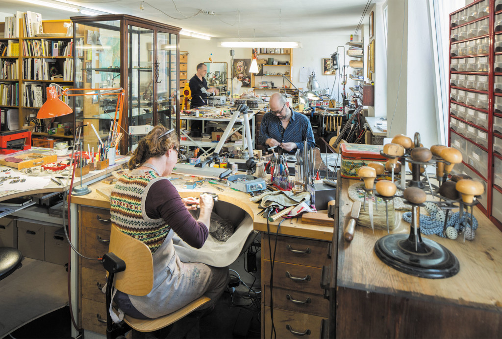 Britton, Bielander and Minegishi in their studio