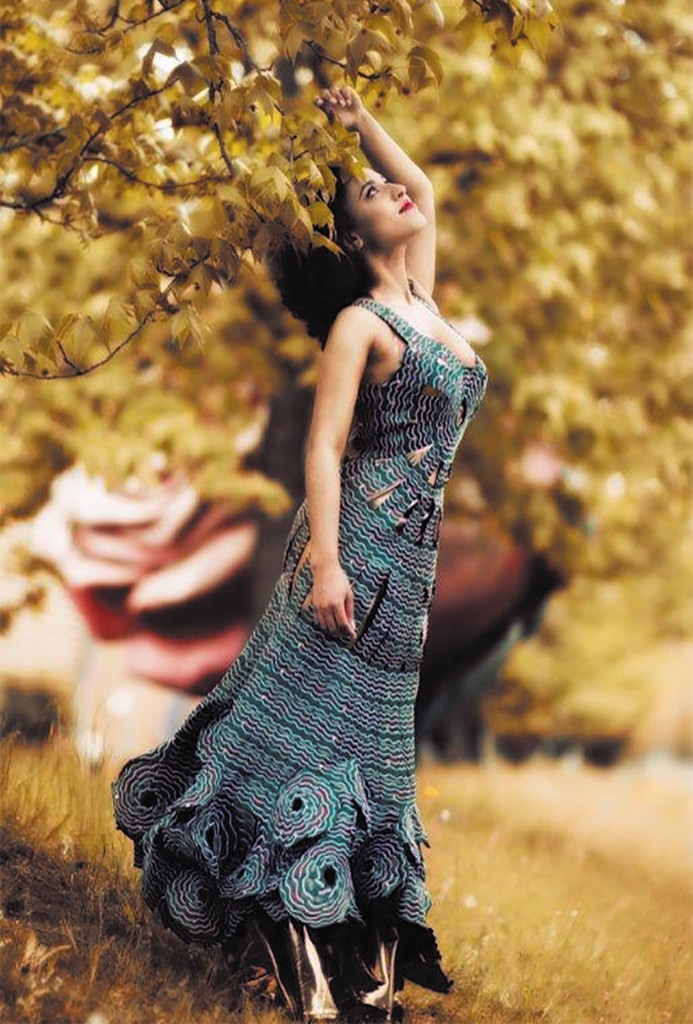 Grünes Etikettenkleid von Pia Fischer