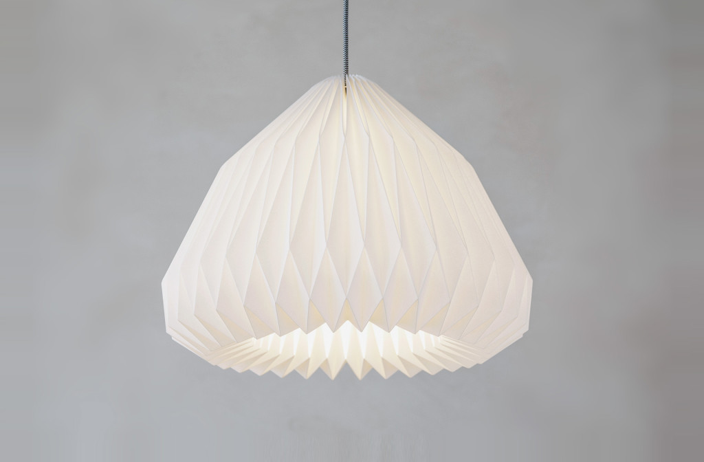 <em>Spherica</em> origami lamp shade. Paper