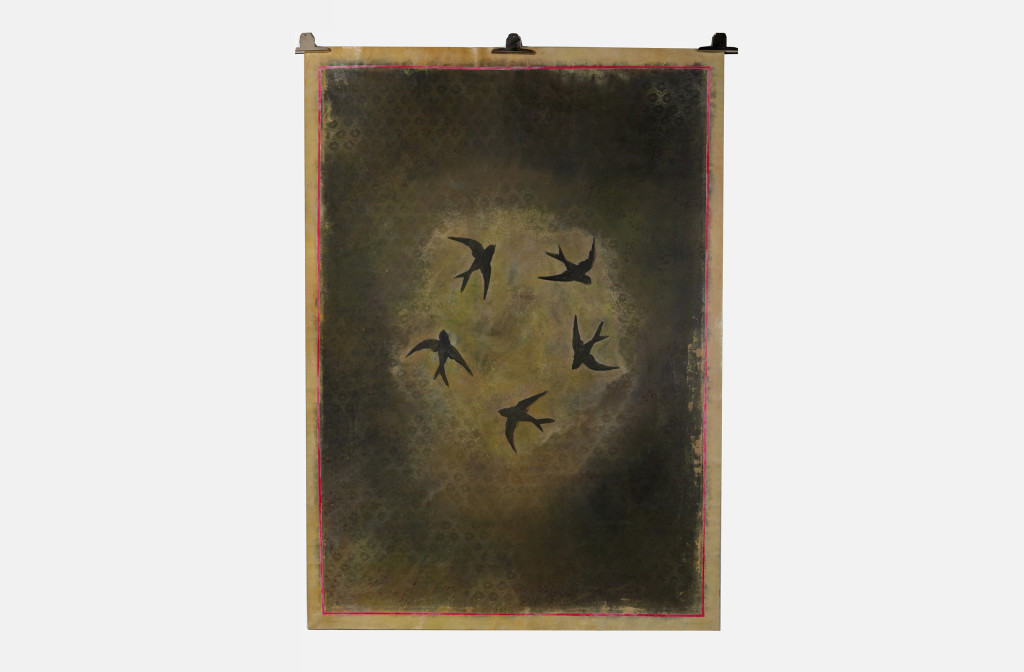 Floorcloth <em>Stromboli</em>, 2014. Acrylic on canvas, 138x195 cm. 2000 €