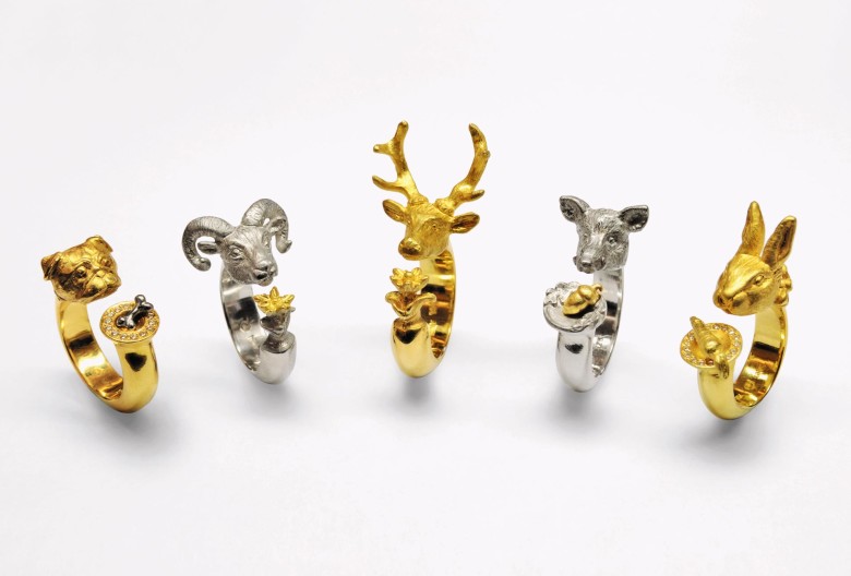 Daniel Hiller, Ringe. Gold 750, Silber 925