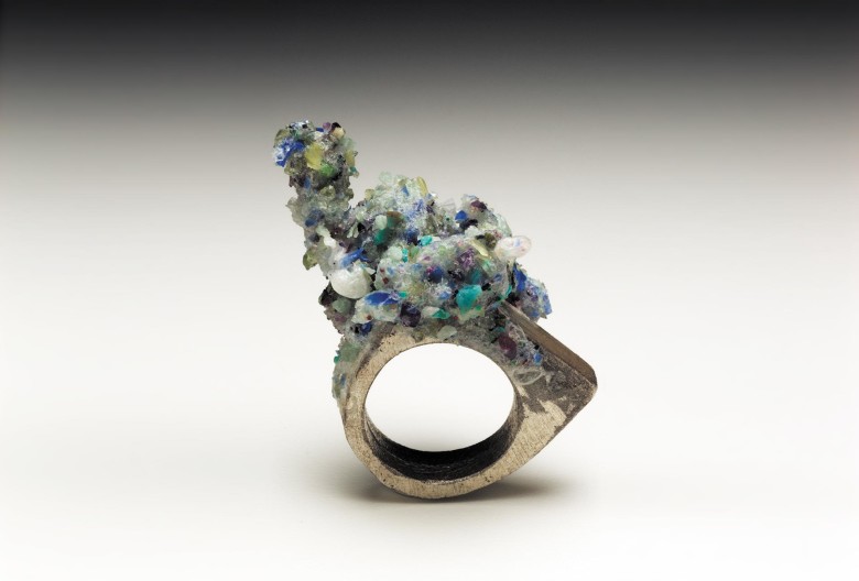 Kelvin J Birk Splitterguss Ring Silber, Edelstein-, Halbedelsteinfragmente