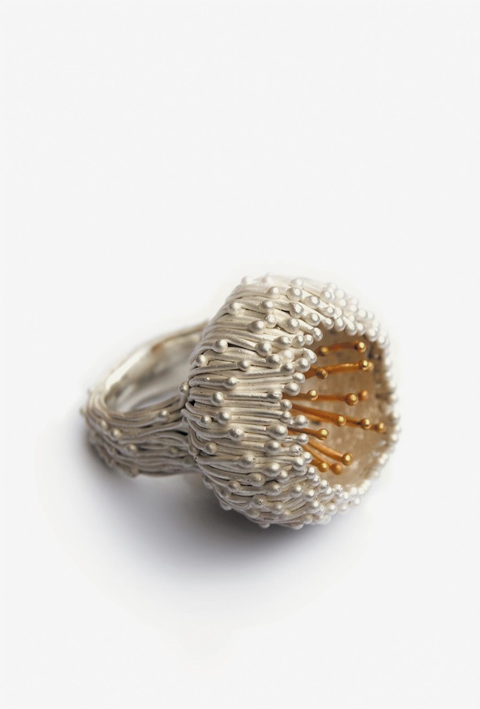 Nora Rochel, Ring, Serie <em>Querbeet</em>, Silber