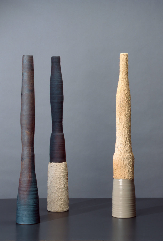 <em>Thrown Shapes</em>, 1996. Stoneware, H 120 cm