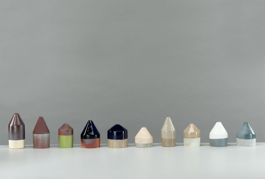 <em>Thrown Shapes</em>, 1999. Stoneware, H 21 cm