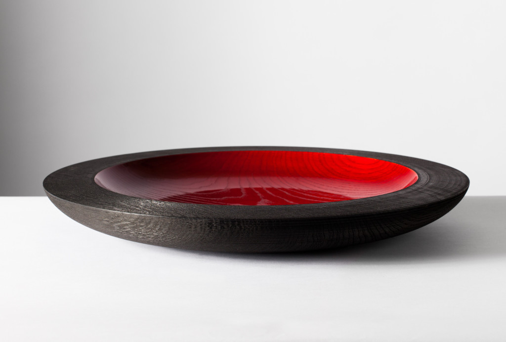 <em>Tantum</em> bowl. Oak, stain, lacquer, H 8 x Ø 60 cm