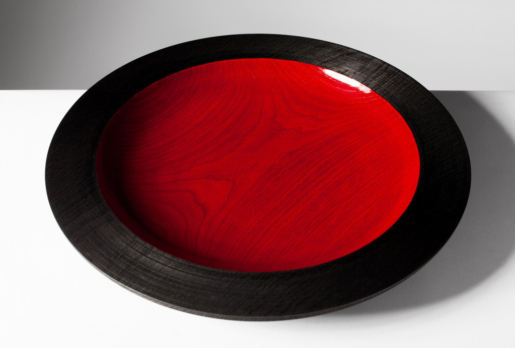 <em>Tantum</em> bowl. Oak, stain, lacquer, H 8 x Ø 60 cm