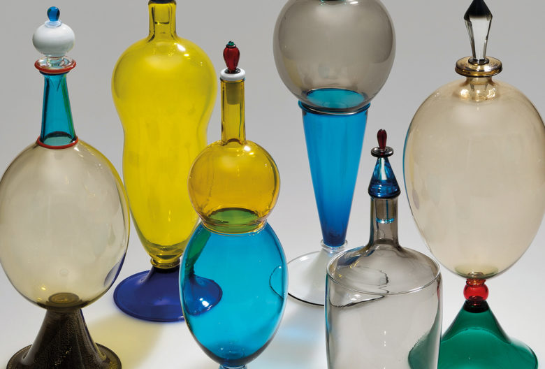 Yoichi Ohira für Majo, Flakons, 1988–90. Photo Bröhan-Museum