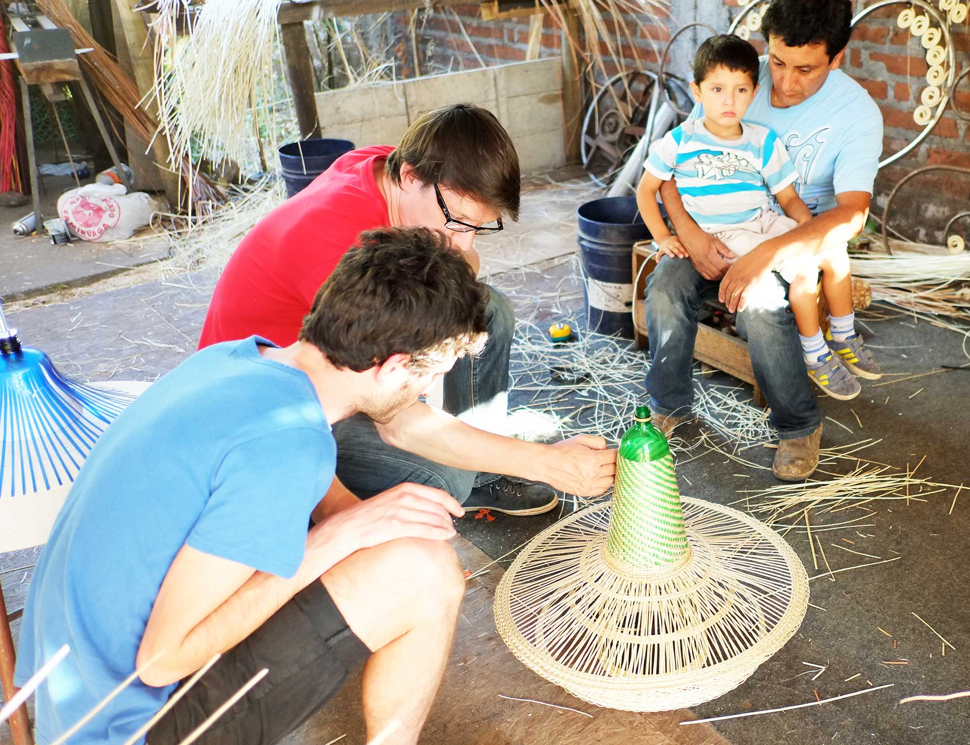 PET Lamp Studio, Lampen, Rattan