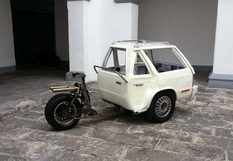 Kunstprojekt <em>Autos zu Fahrrädern</em>, Kaltwasser und Köbberling