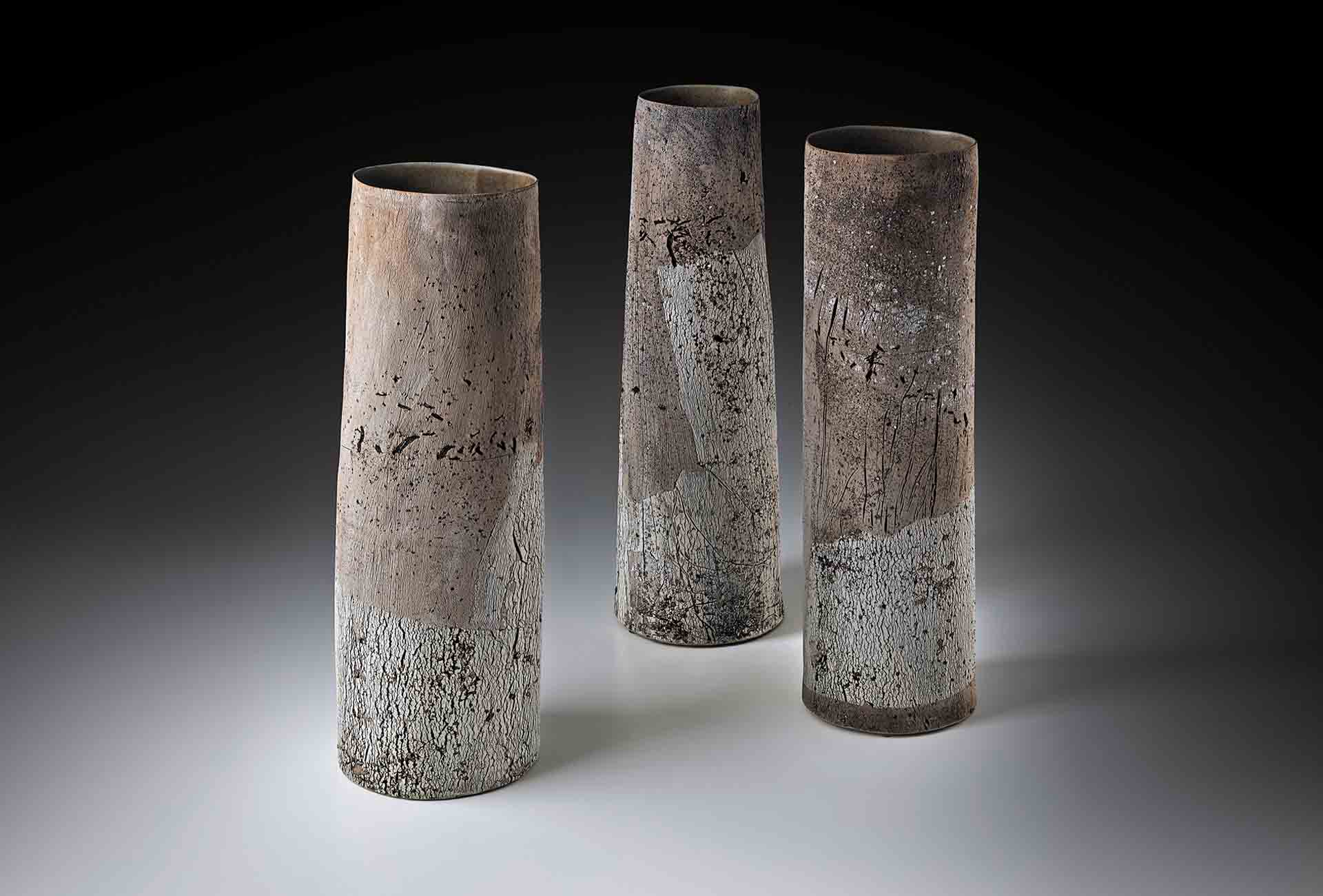 Galerie Metzger, Susanne Kallenbach, Strukturvasen Triptychon