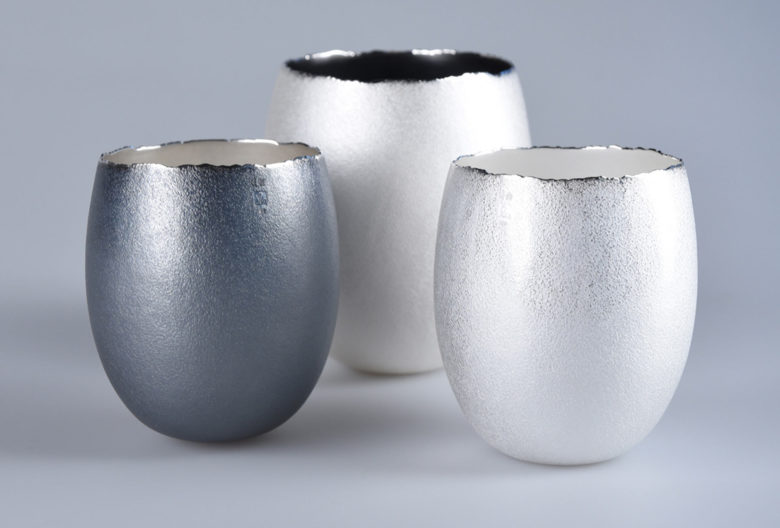 Florian Färber, Becher <em>FormTexturKontrast</em>. Silber 925. Staatspreis Baden-Würrtemberg, 2018.