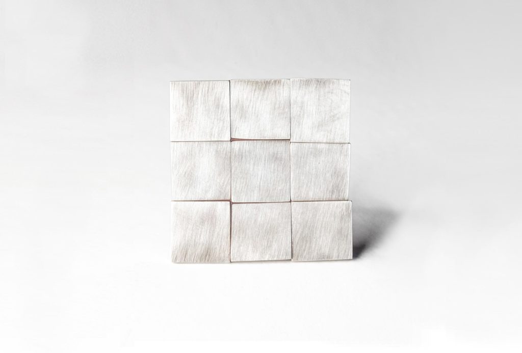 Brooche, 2020. Silver, epoxy resin, pigments.