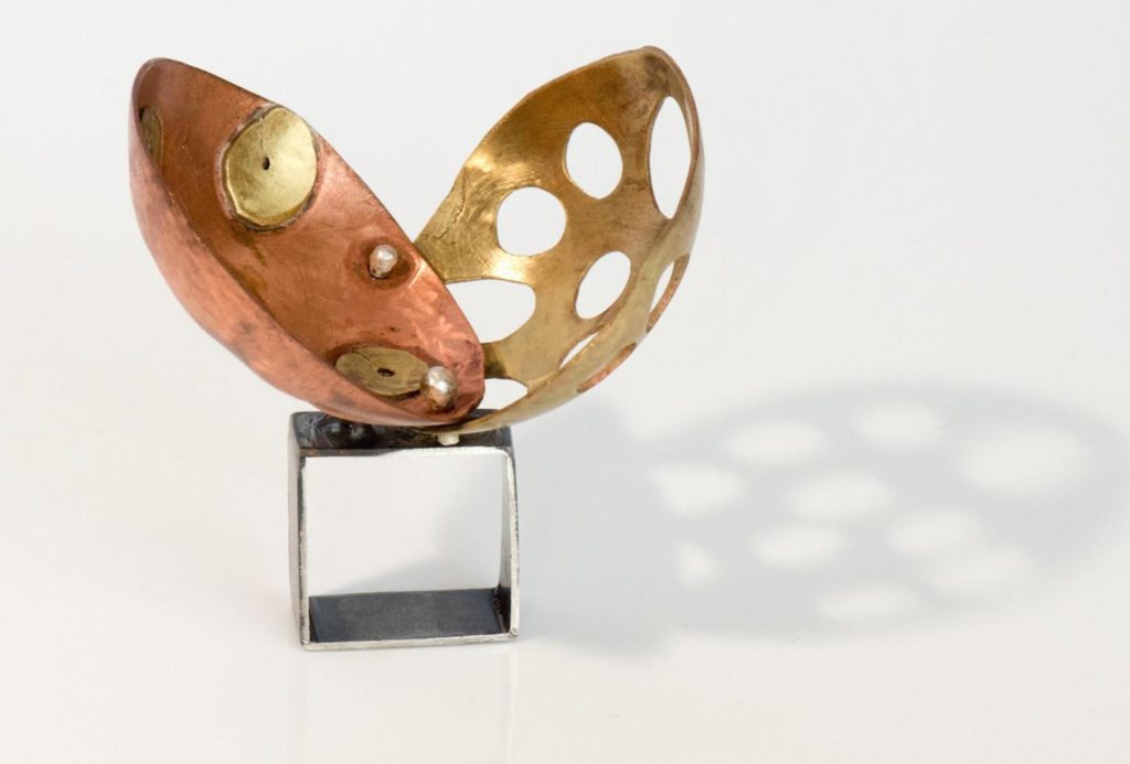 Ring, 2017. Copper, brass, silver.