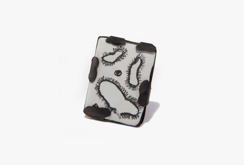 Brooche, 2020. Copper, silver, enamel.