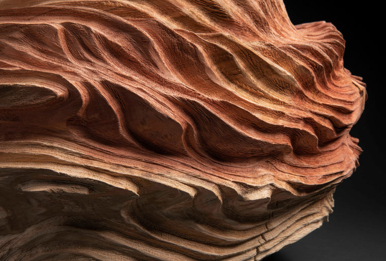 Objekt <em>Seaside</em>, (Detail) WVZ 21/47, 2021, Mammutbaum, ø 56 cm, H 26 cm.