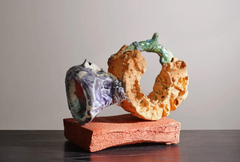 <em>Ussade (101)</em> by Anne-Laure Cano, Stoneware and porcelain, 2022. Represented by 155a Gallery. Photo Beth Evans, stylist Laura Fulmine.